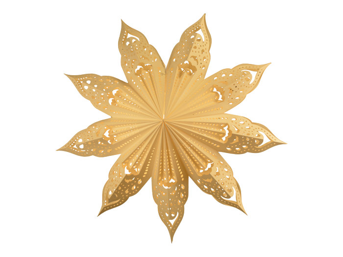 Adventsstjärna Snowflake Vit Ø60 cm